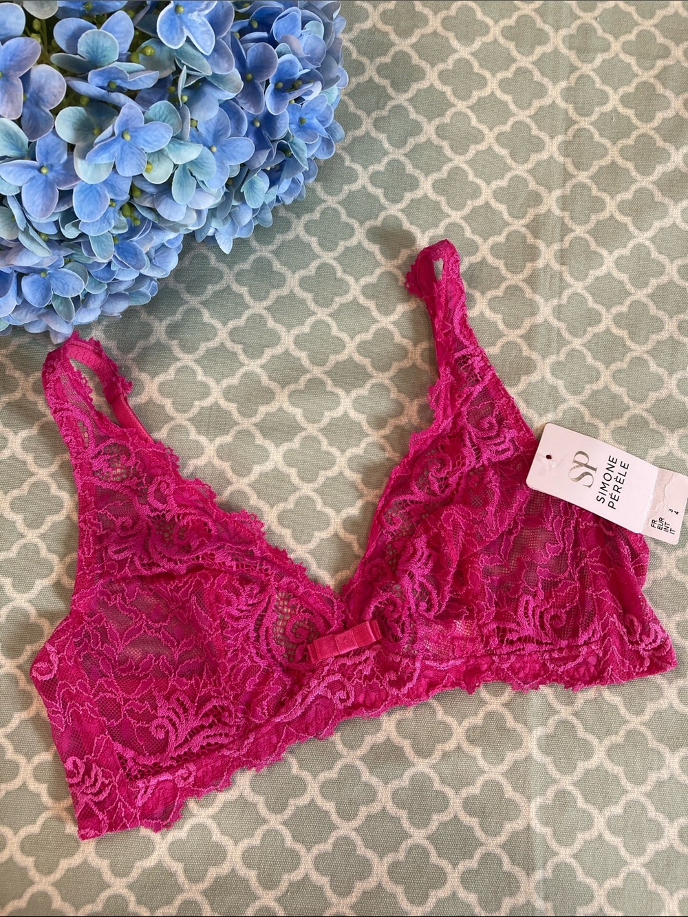Simone Perele Pink Lace Bralette 3/M NWT